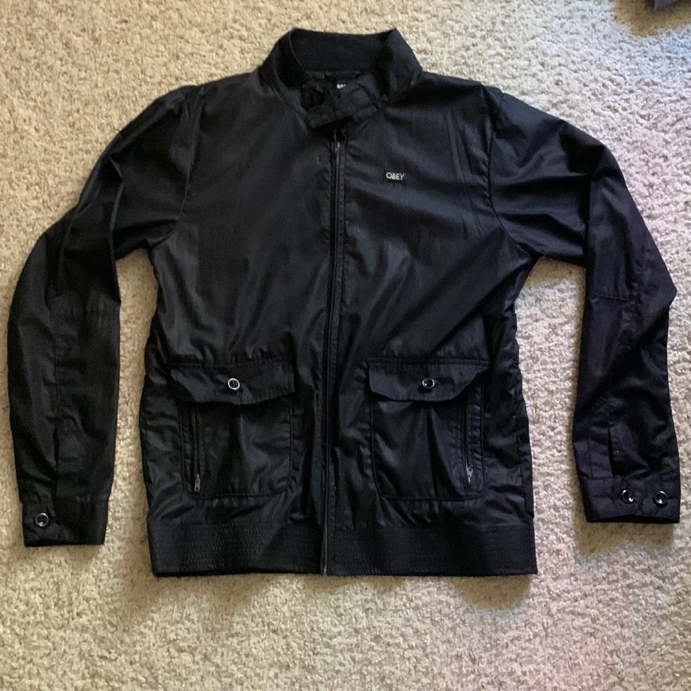 OBEY Member’s Only Jacket - Vintage Streetwear Zip-Up - Men’s Size Large